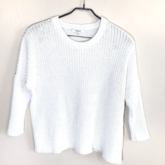 Madewell Sweaters - Madewell M White Linen Knit Dolman Sweater